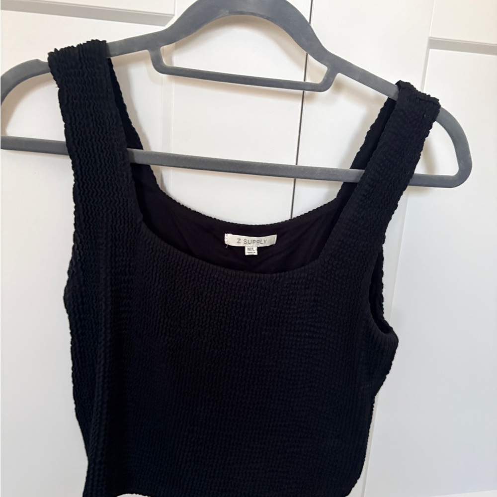 Z Supply Black Tank Top and Midi Skirt Set